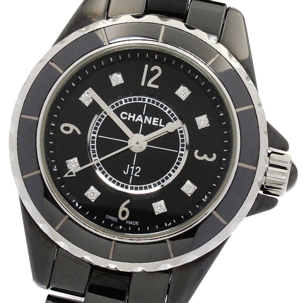 CHANEL J12 H2569 8P diamond black Dial Quartz Ladies Watch_893515